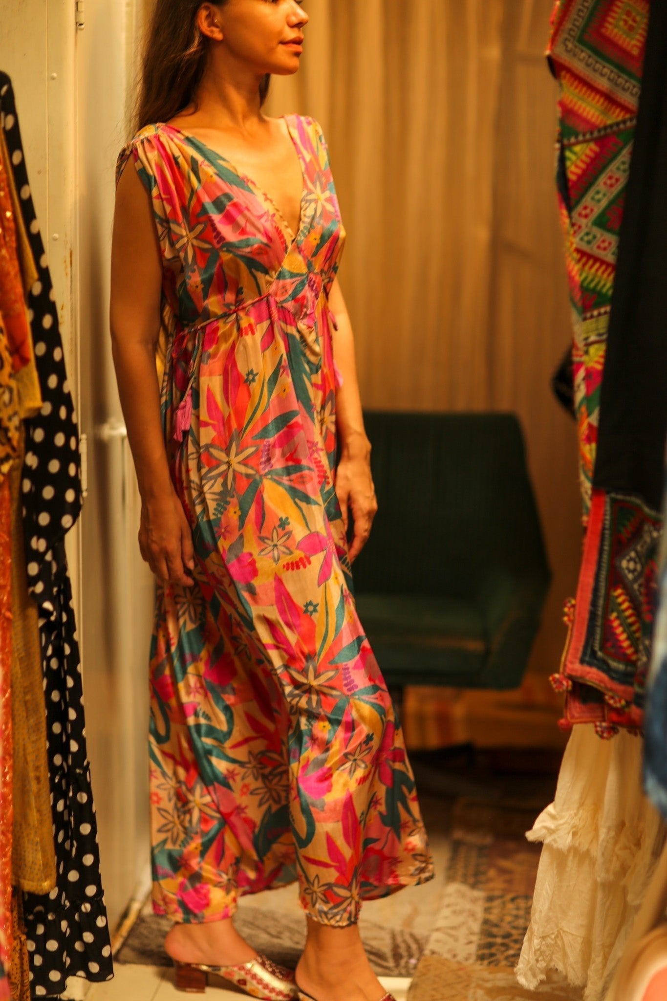 VICTORIA SILK DRESS FLOWER BOMB - MOMO STUDIO BERLIN - Berlin Concept Store - sustainable & ethical fashion