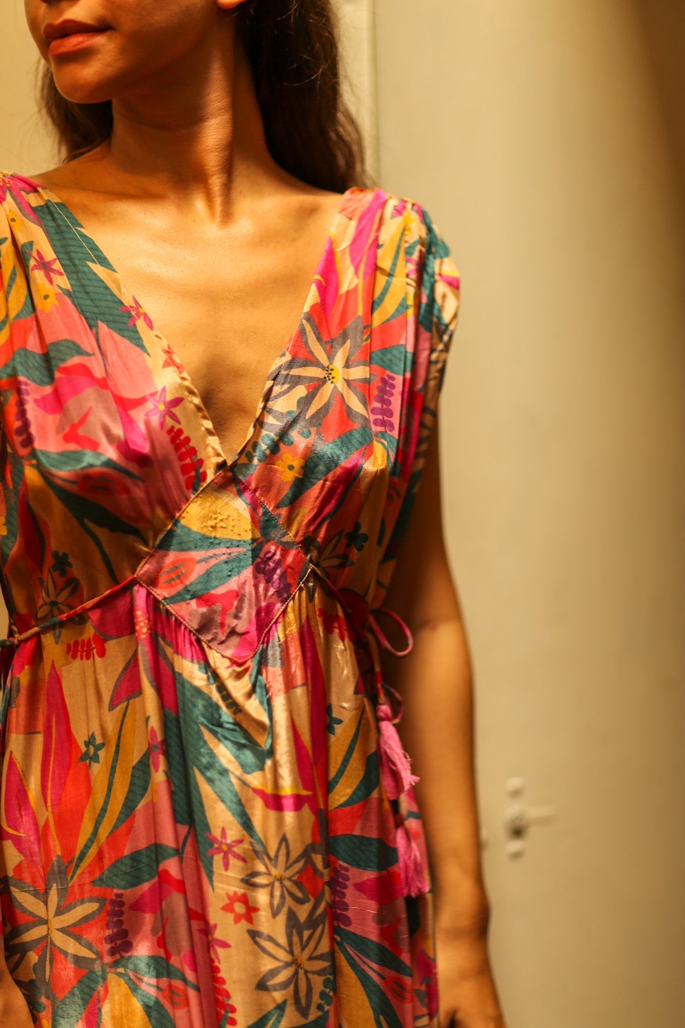 VICTORIA SILK DRESS FLOWER BOMB - MOMO STUDIO BERLIN - Berlin Concept Store - sustainable & ethical fashion
