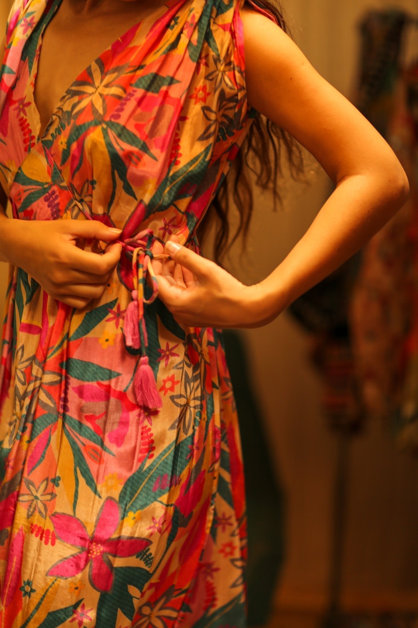 VICTORIA SILK DRESS FLOWER BOMB - MOMO STUDIO BERLIN - Berlin Concept Store - sustainable & ethical fashion