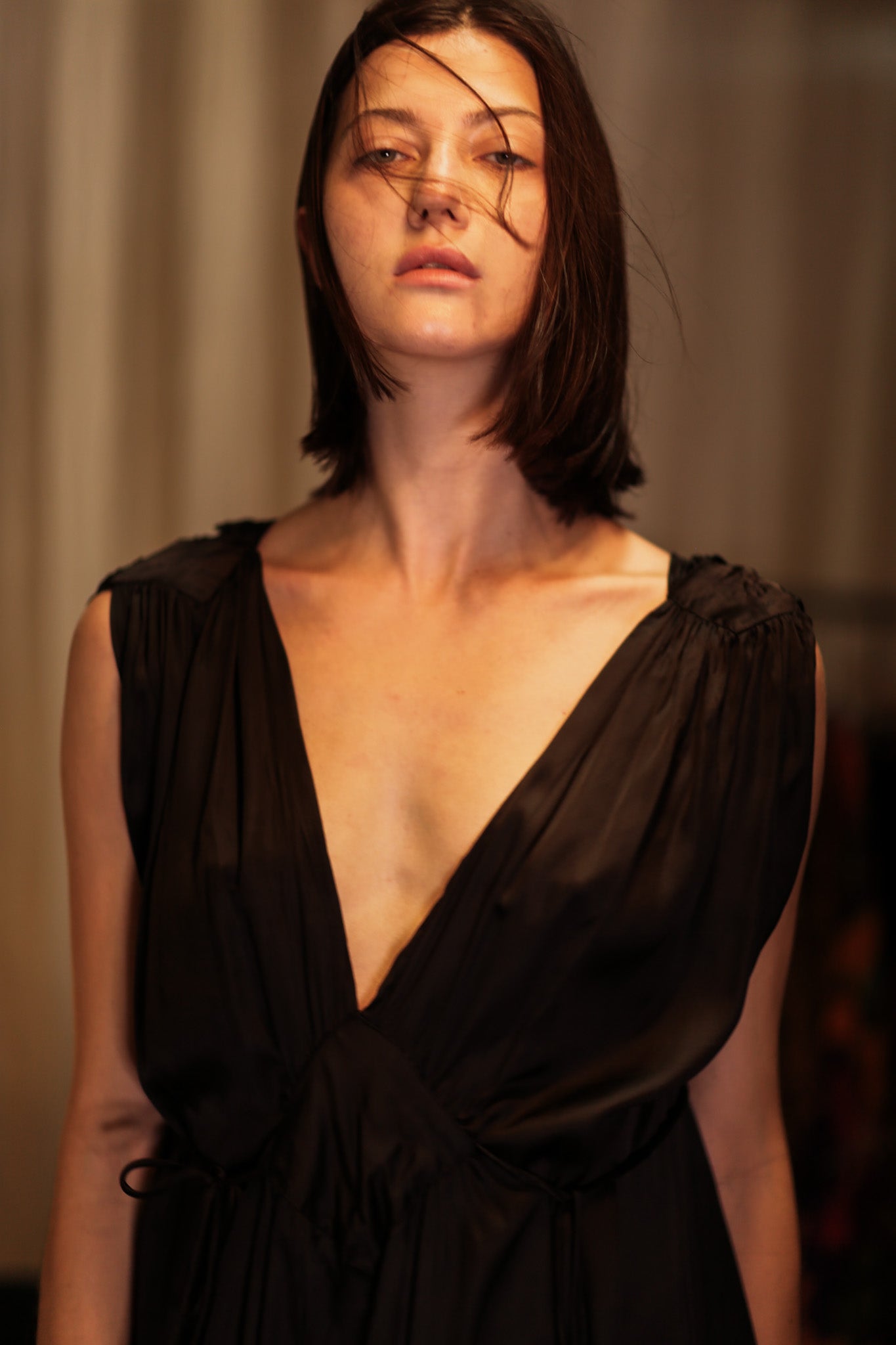 VICTORIA SILK DRESS PITCH BLACK - MOMO STUDIO BERLIN - Berlin Concept Store - sustainable & ethical fashion