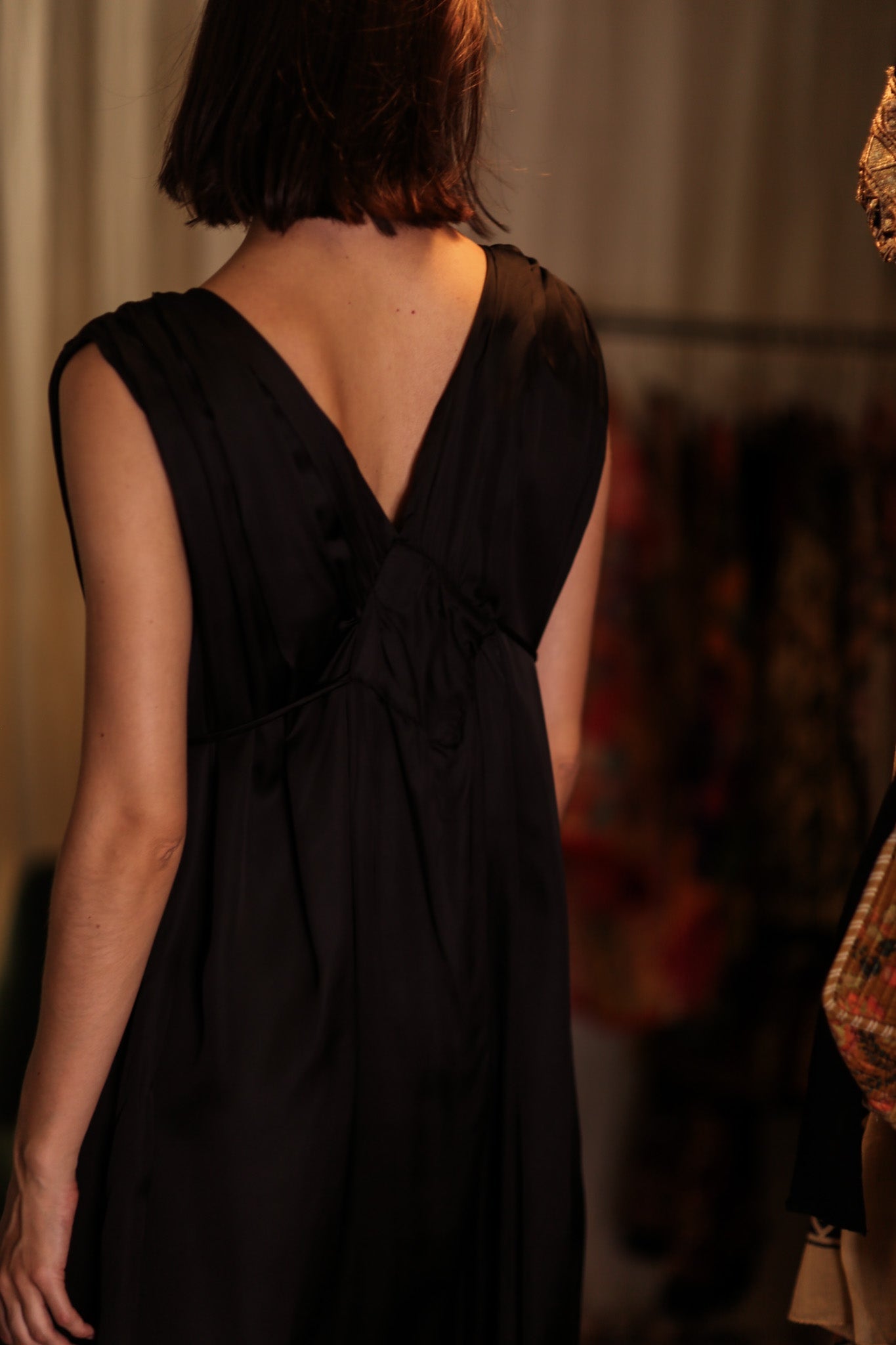 VICTORIA SILK DRESS PITCH BLACK - MOMO STUDIO BERLIN - Berlin Concept Store - sustainable & ethical fashion
