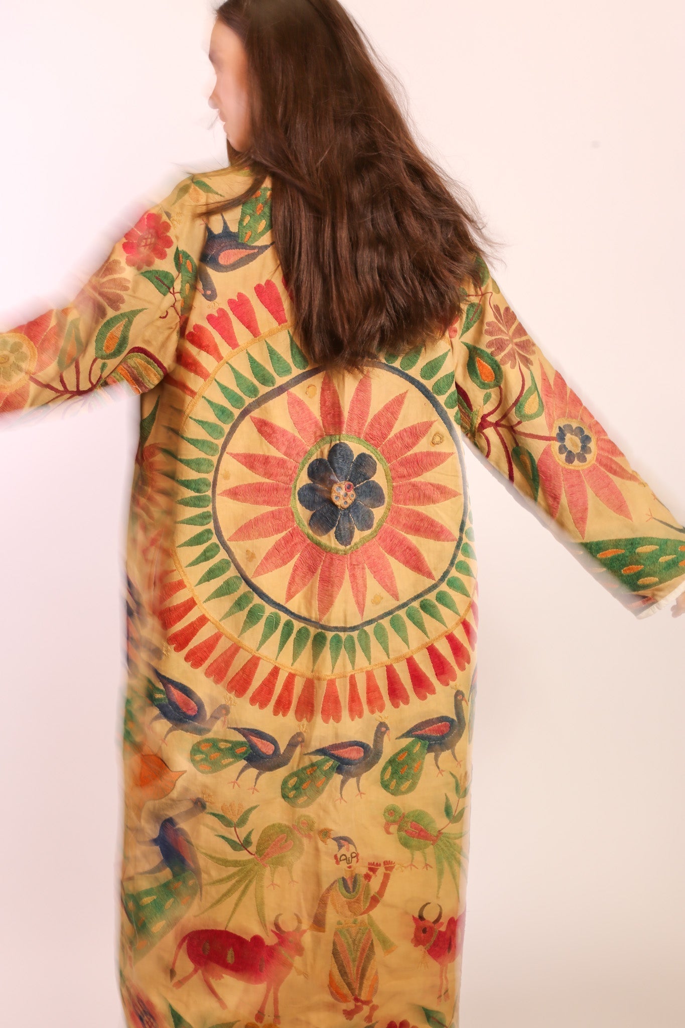 VINTAGE EMBROIDERED COAT DUSTER KARNA - MOMO STUDIO BERLIN - Berlin Concept Store - sustainable & ethical fashion
