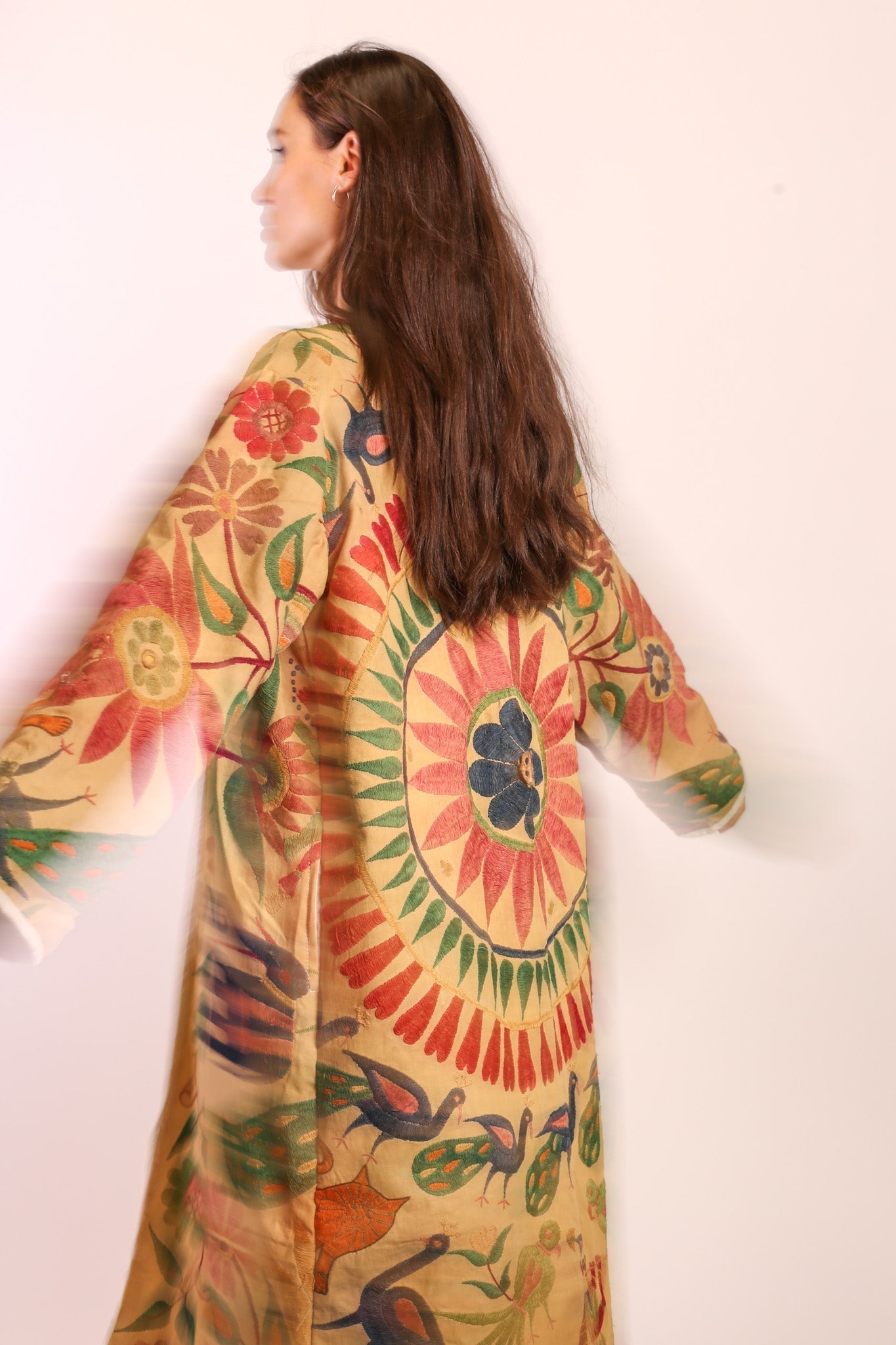 VINTAGE EMBROIDERED COAT DUSTER KARNA - MOMO STUDIO BERLIN - Berlin Concept Store - sustainable & ethical fashion