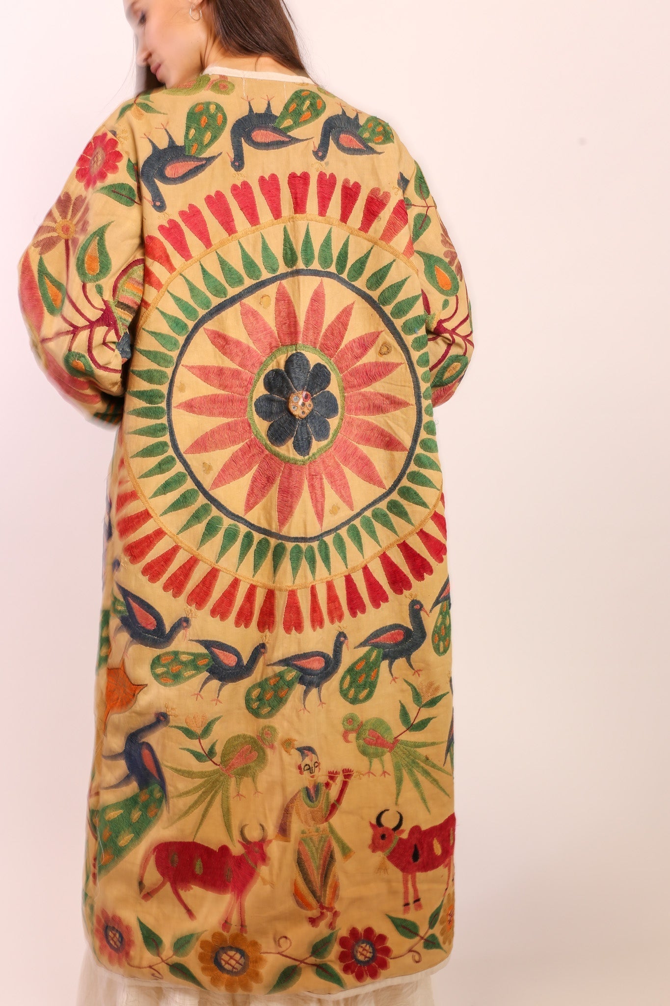VINTAGE EMBROIDERED COAT DUSTER KARNA - MOMO STUDIO BERLIN - Berlin Concept Store - sustainable & ethical fashion