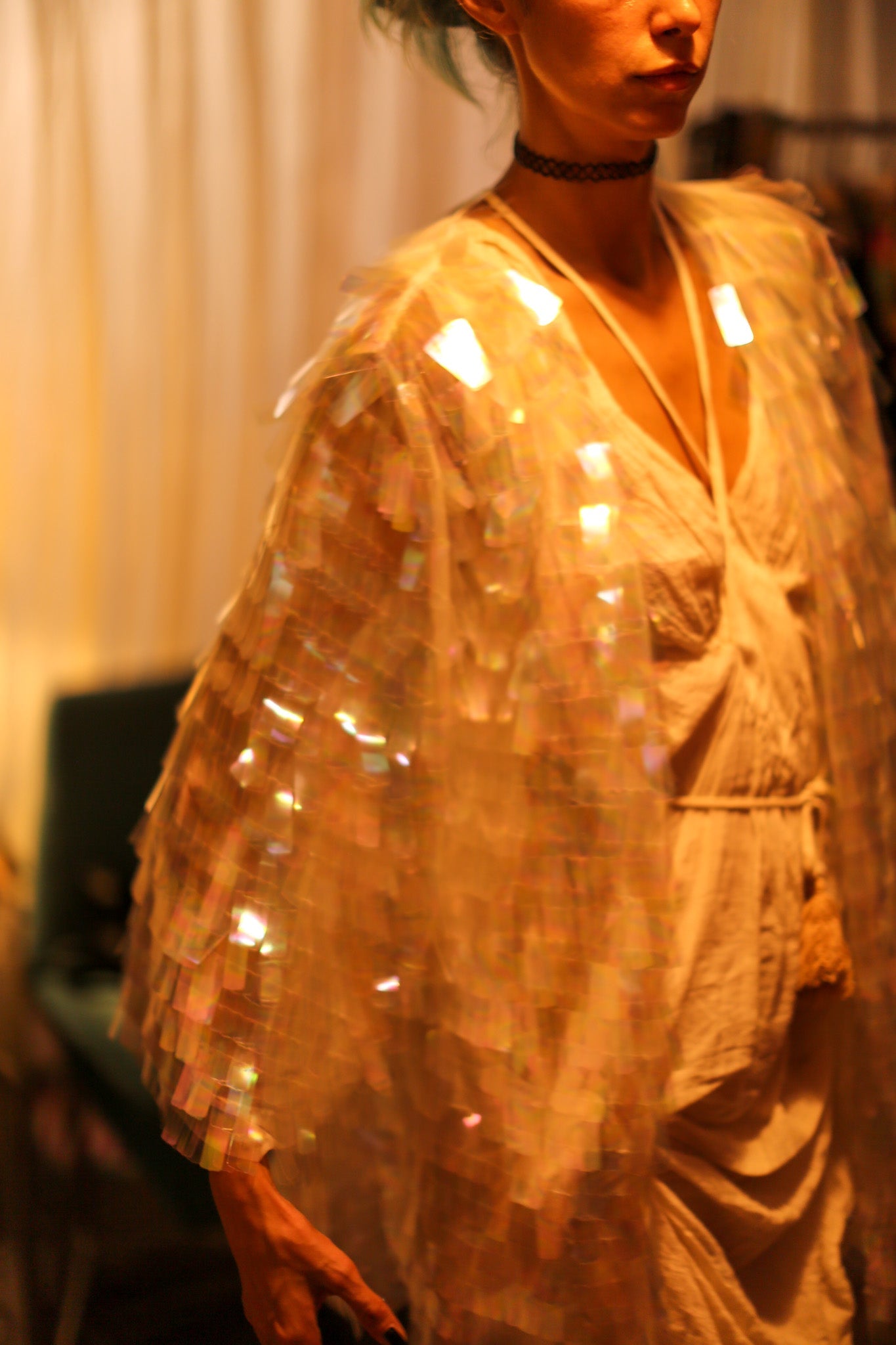 WHITE GLITTER KIMONO HEIKY - MOMO STUDIO BERLIN - Berlin Concept Store - sustainable & ethical fashion