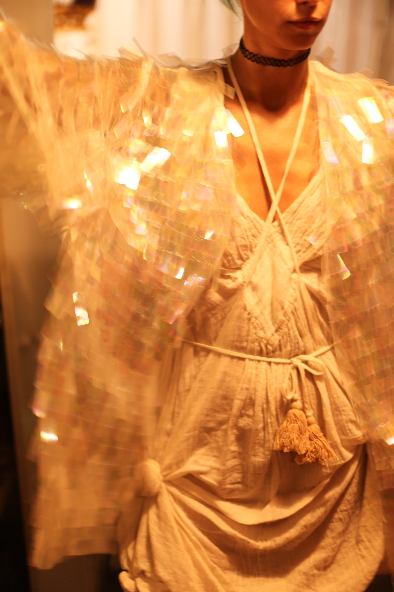 WHITE GLITTER KIMONO HEIKY - MOMO STUDIO BERLIN - Berlin Concept Store - sustainable & ethical fashion