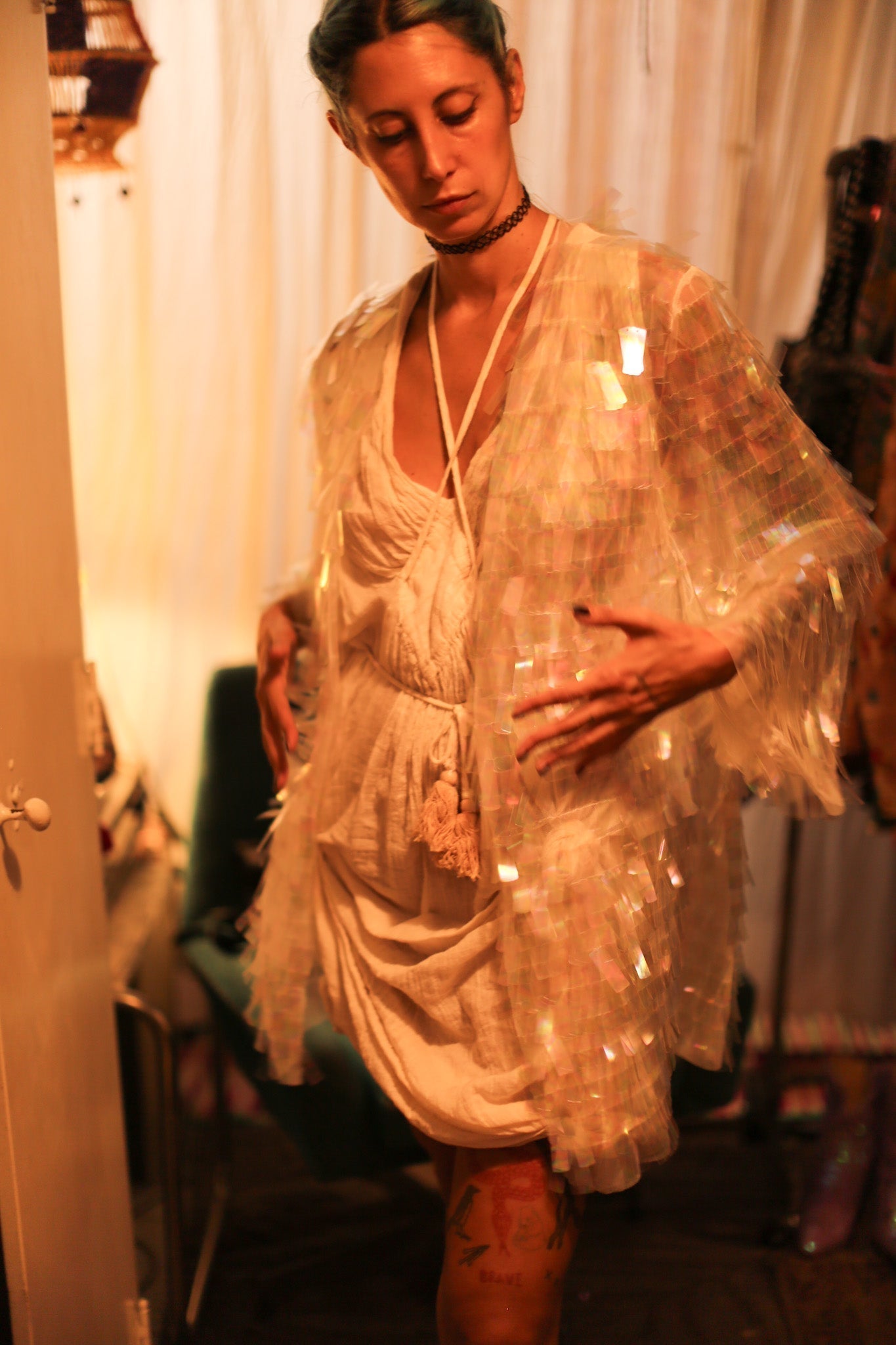 WHITE GLITTER KIMONO HEIKY - MOMO STUDIO BERLIN - Berlin Concept Store - sustainable & ethical fashion