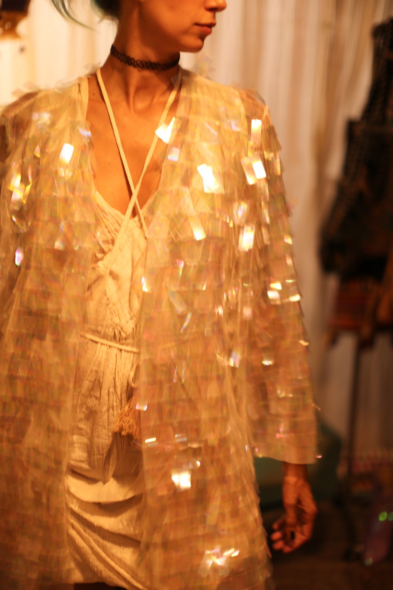 WHITE GLITTER KIMONO HEIKY - MOMO STUDIO BERLIN - Berlin Concept Store - sustainable & ethical fashion