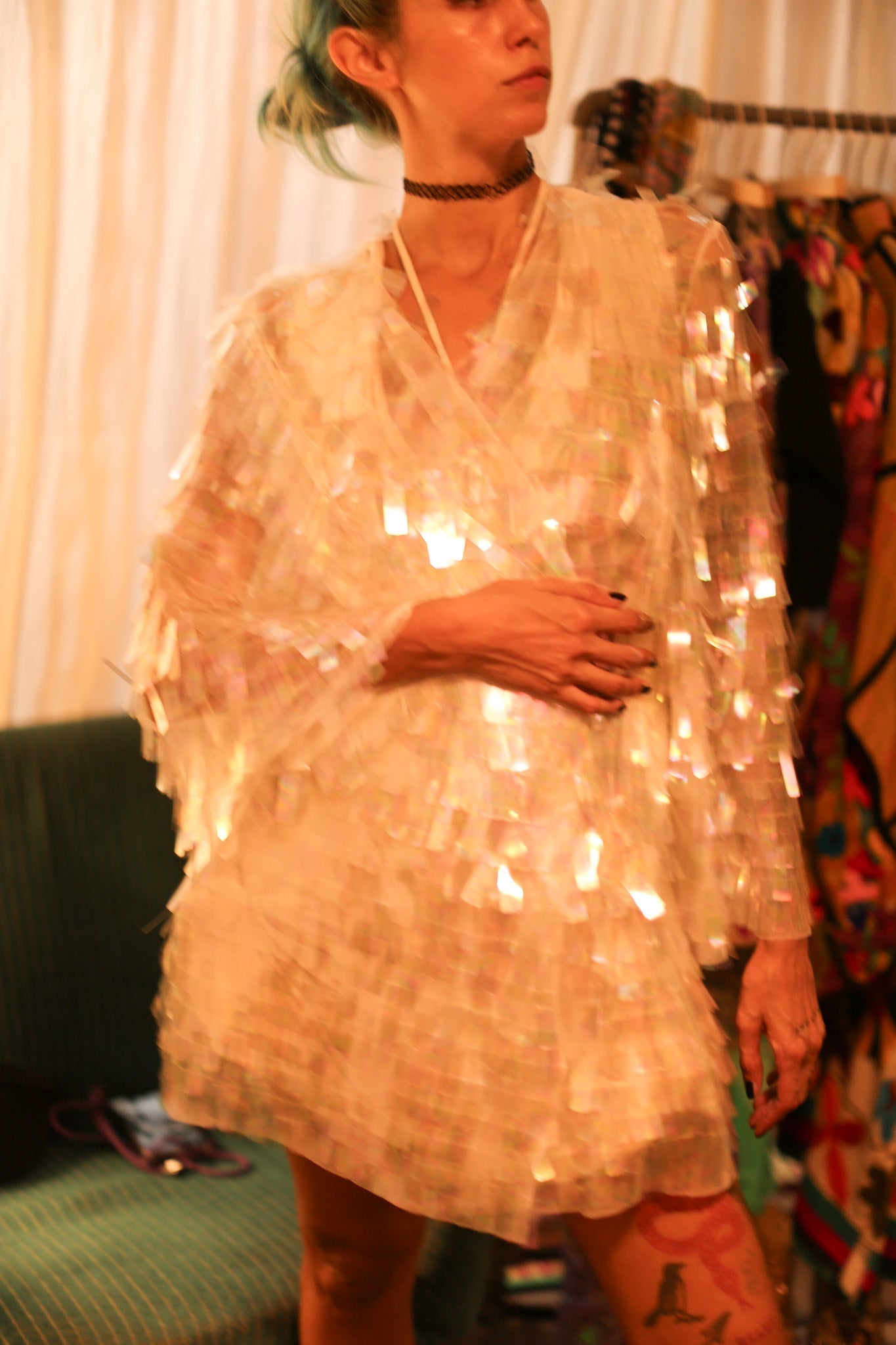 WHITE GLITTER KIMONO HEIKY - MOMO STUDIO BERLIN - Berlin Concept Store - sustainable & ethical fashion