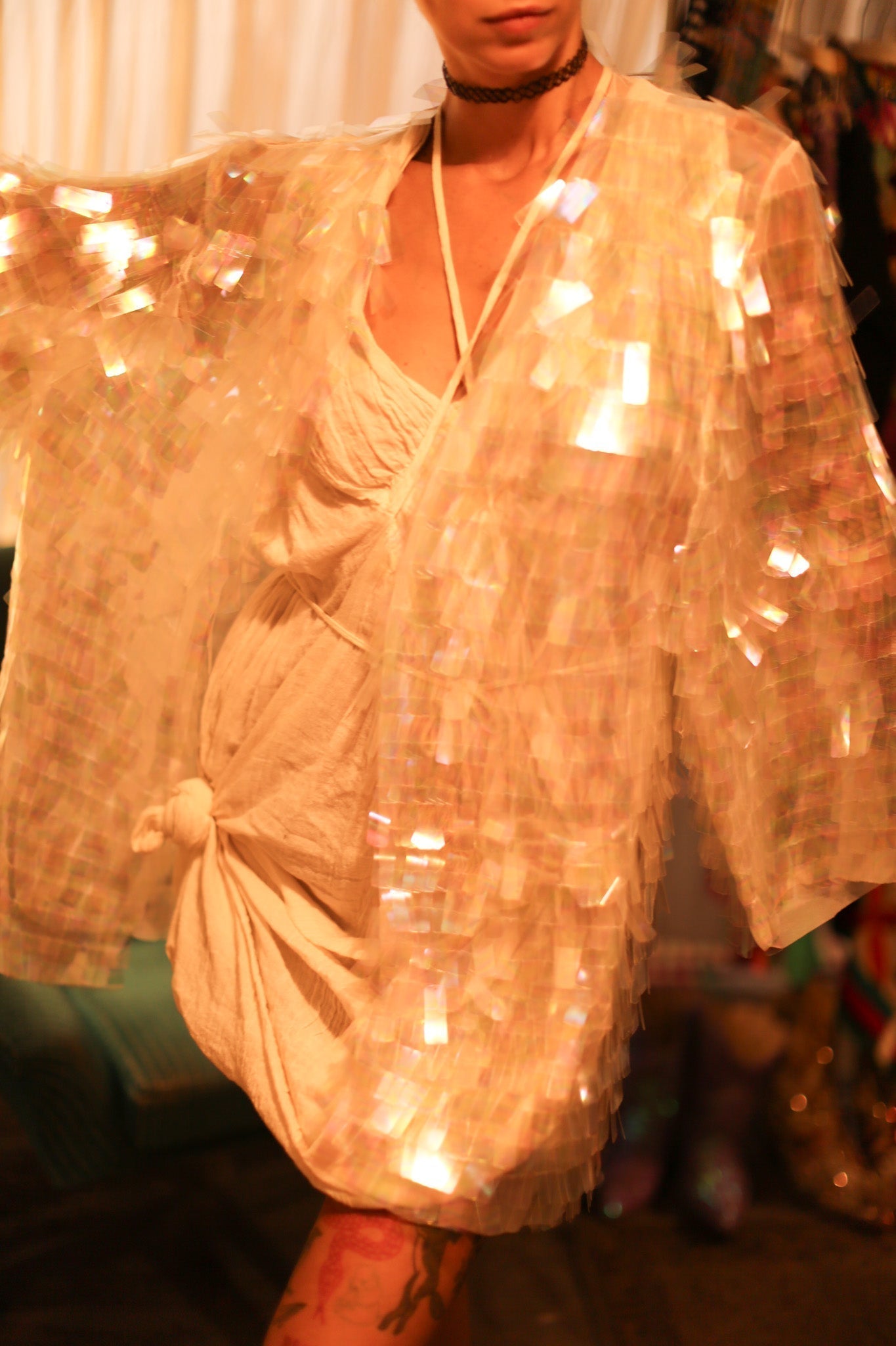 WHITE GLITTER KIMONO HEIKY - MOMO STUDIO BERLIN - Berlin Concept Store - sustainable & ethical fashion