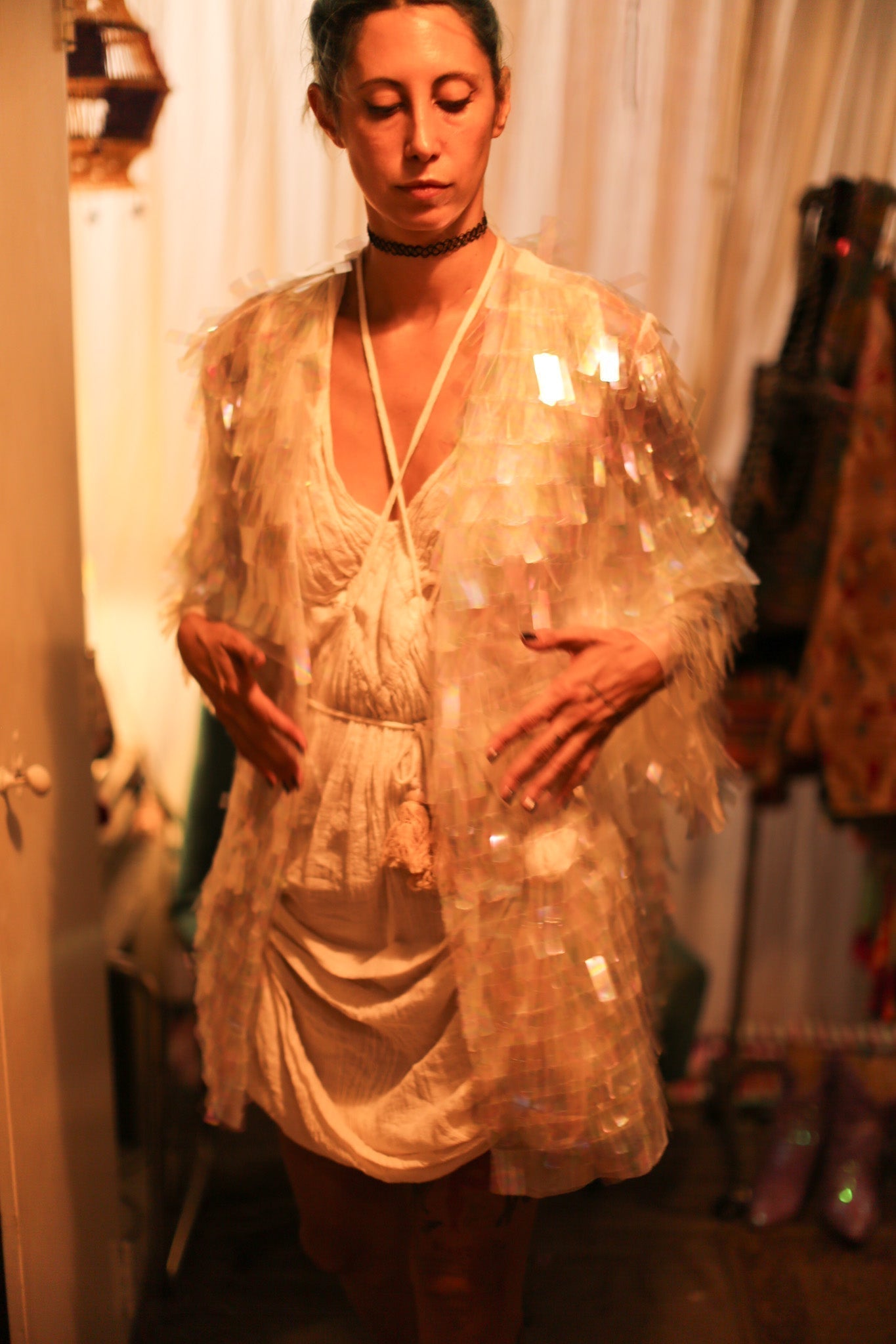 WHITE GLITTER KIMONO HEIKY - MOMO STUDIO BERLIN - Berlin Concept Store - sustainable & ethical fashion