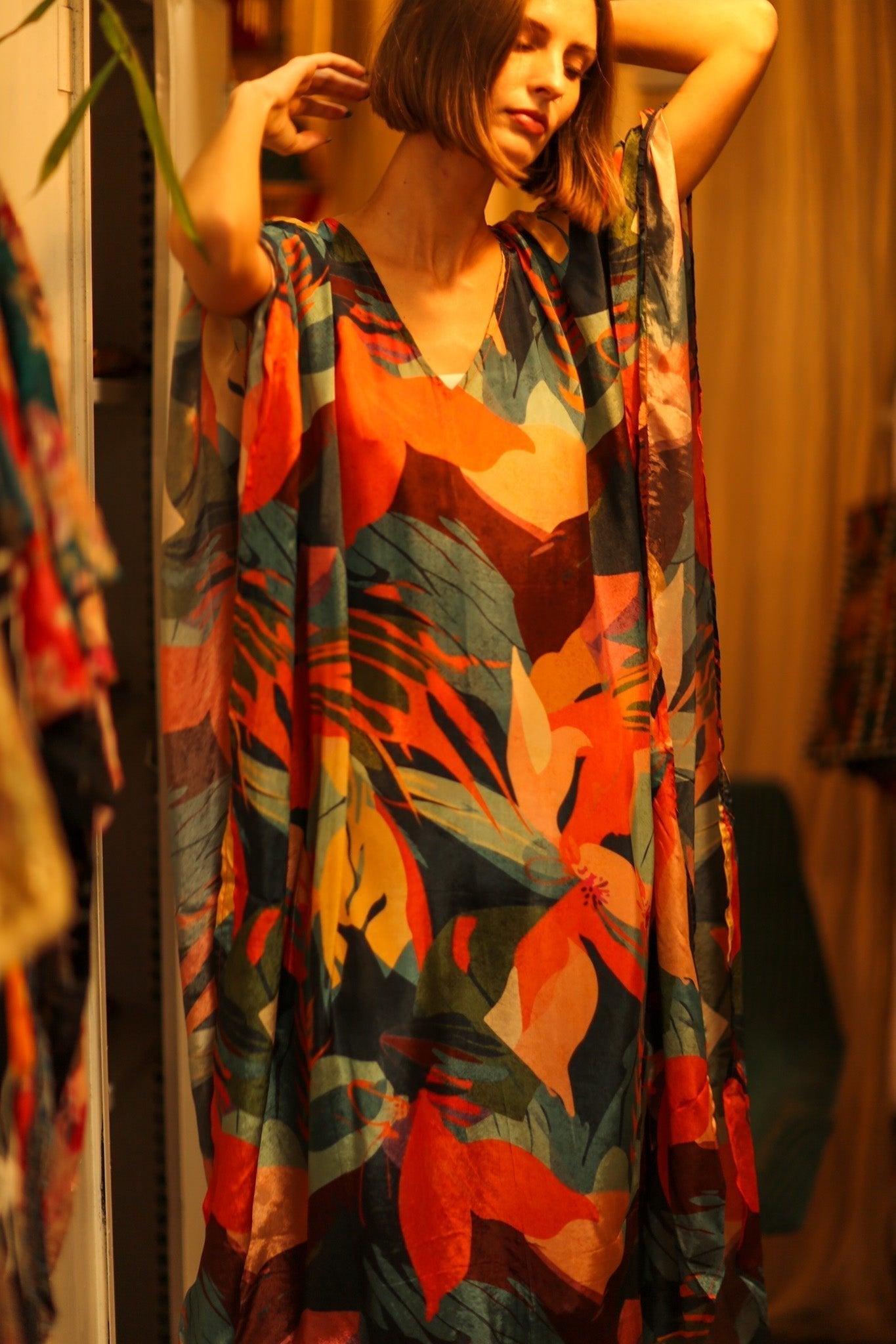 YAYA SILK KAFTAN CARMEN - MOMO STUDIO BERLIN - Berlin Concept Store - sustainable & ethical fashion