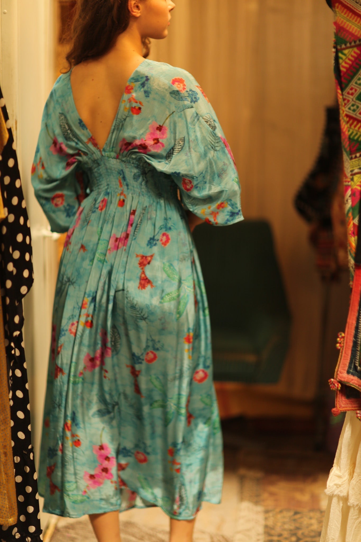 ZURI SILK DRESS LAKE BLUE - MOMO STUDIO BERLIN - Berlin Concept Store - sustainable & ethical fashion