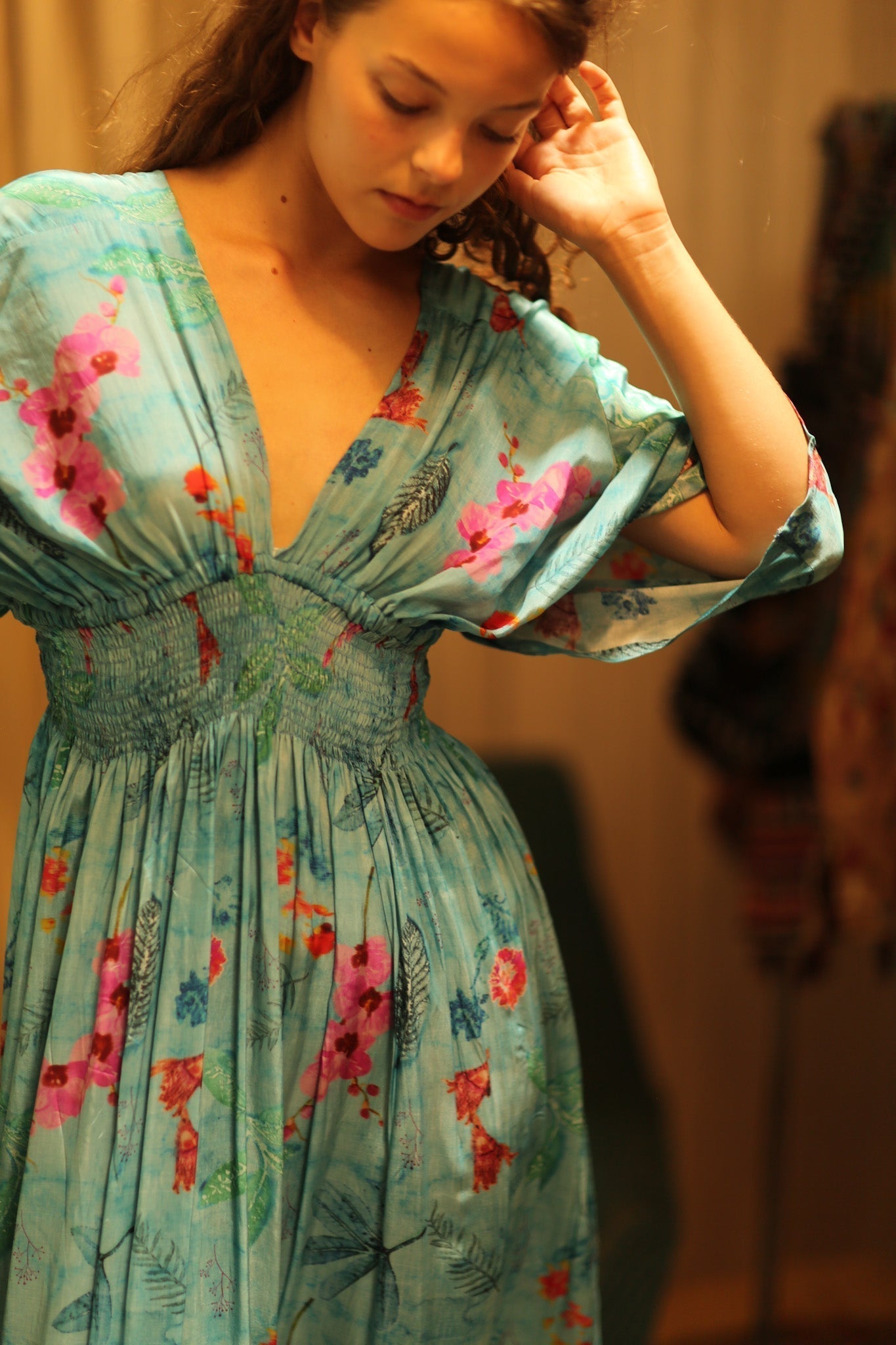 ZURI SILK DRESS LAKE BLUE - MOMO STUDIO BERLIN - Berlin Concept Store - sustainable & ethical fashion