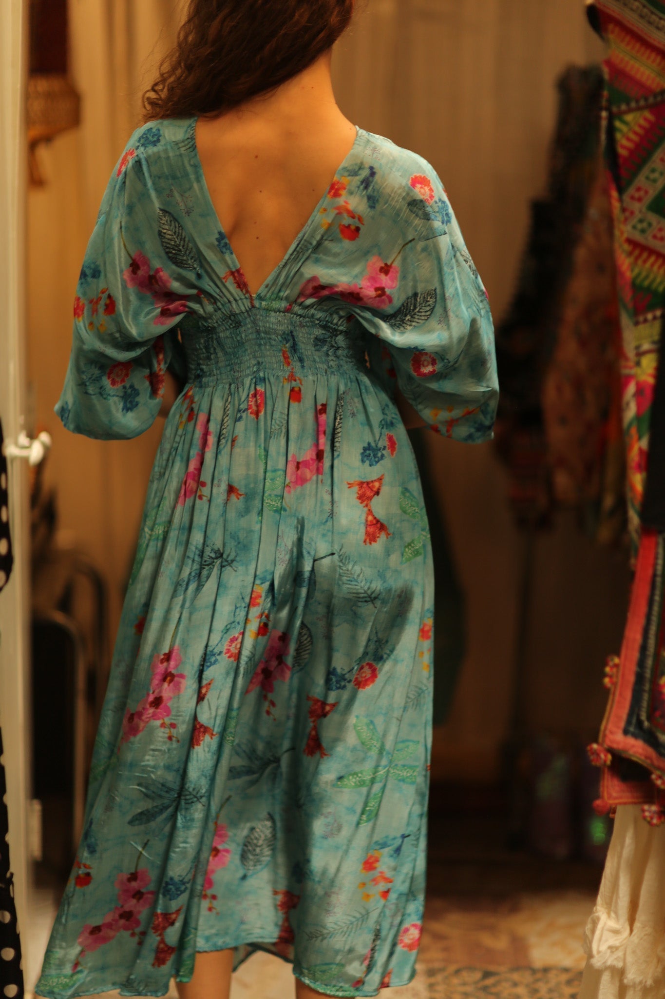 ZURI SILK DRESS LAKE BLUE - MOMO STUDIO BERLIN - Berlin Concept Store - sustainable & ethical fashion