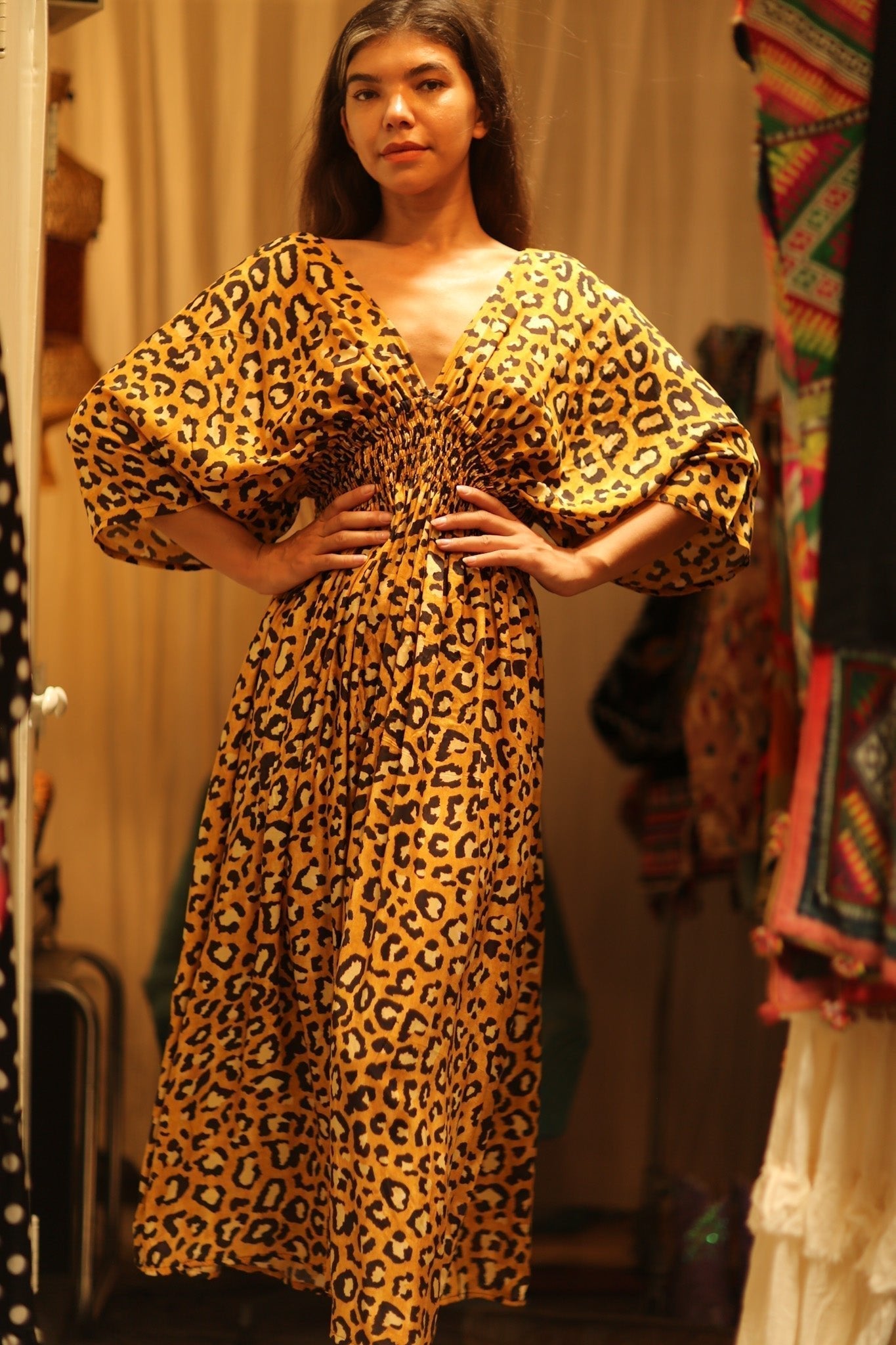 ZURI SILK DRESS LEO PRINT - MOMO STUDIO BERLIN - Berlin Concept Store - sustainable & ethical fashion