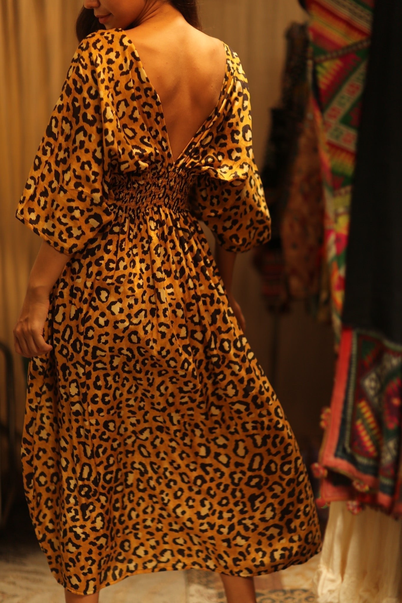 ZURI SILK DRESS LEO PRINT - MOMO STUDIO BERLIN - Berlin Concept Store - sustainable & ethical fashion