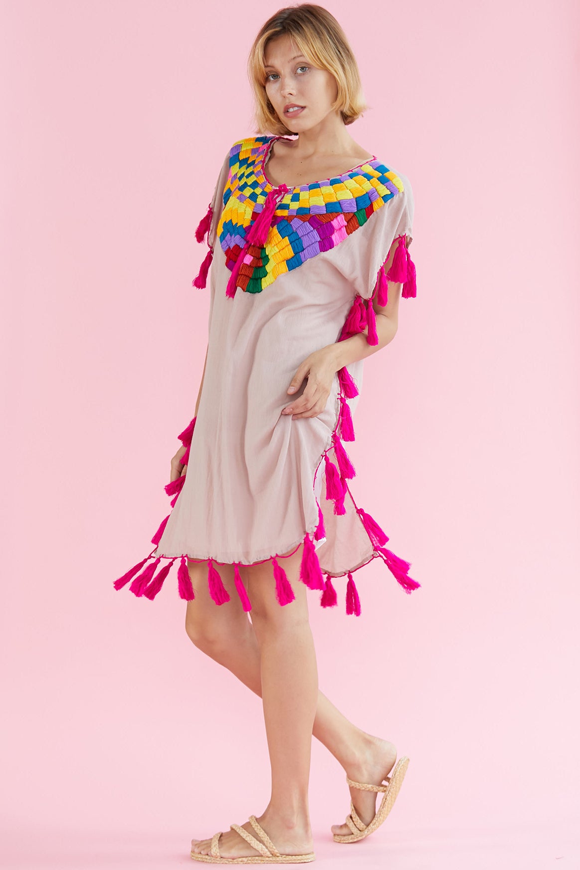 Embroidered Dress Kaftan Audrie S.