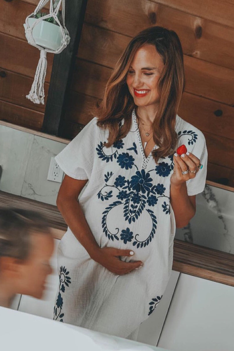 Bohemian Embroidered Dress Boho Chic