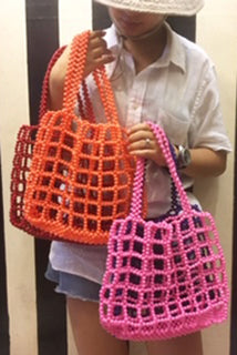 Beaded Shopper Tote Trine