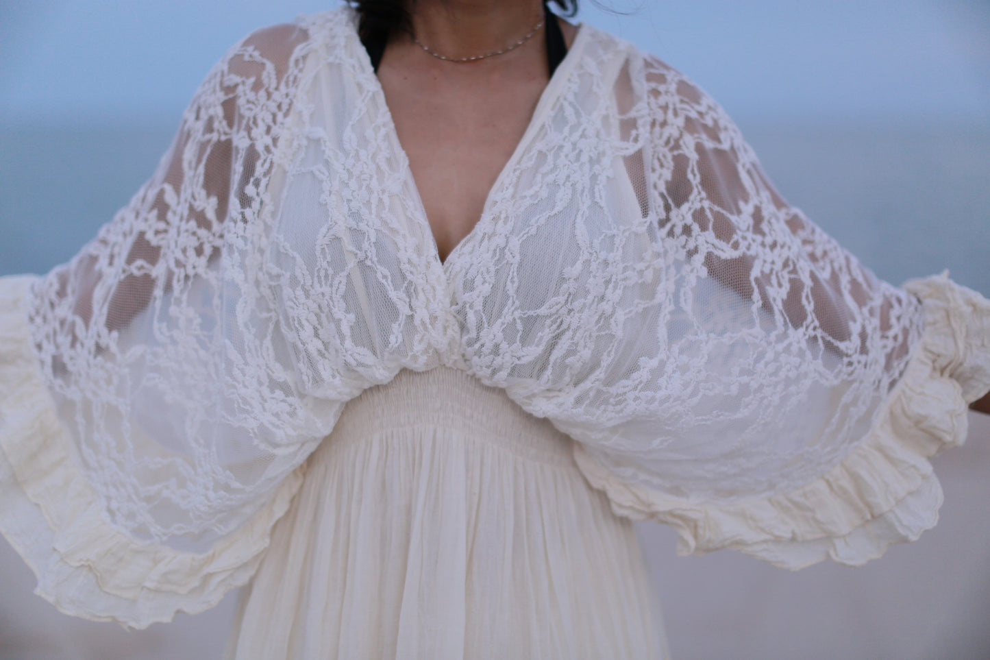 Kaftan Cotton Lace Dress Nuna