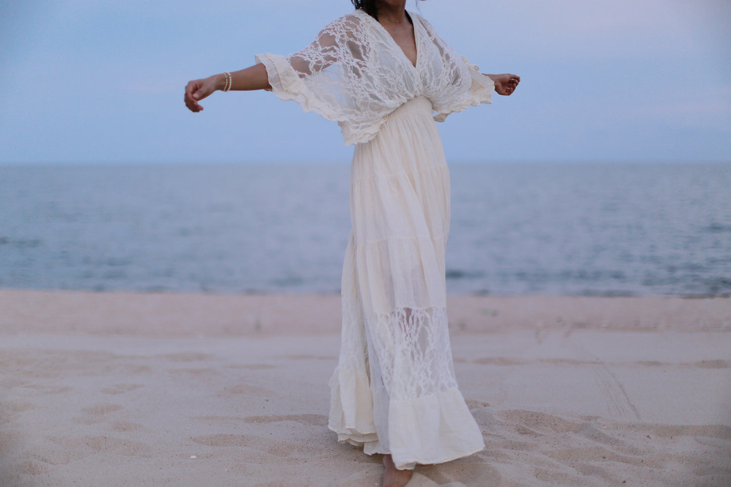 Kaftan Cotton Lace Dress Nuna