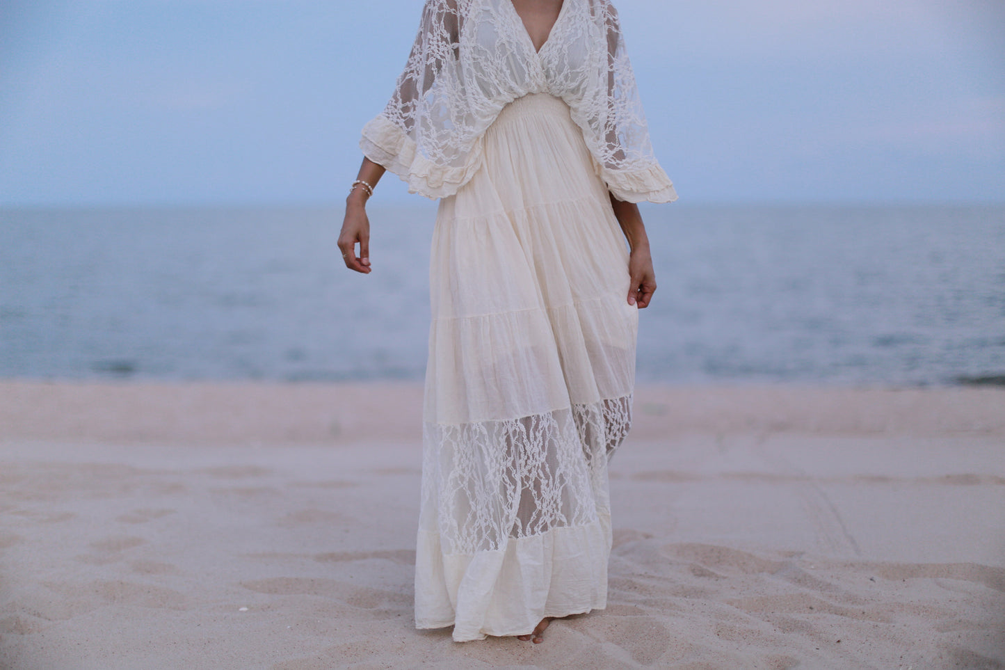 Kaftan Cotton Lace Dress Nuna