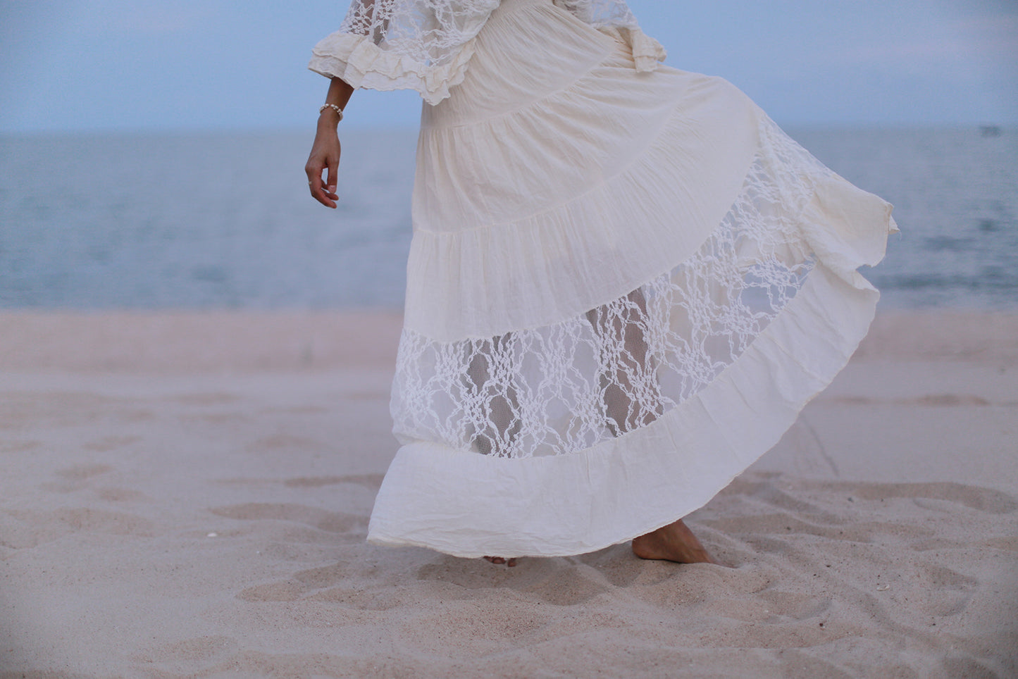Kaftan Cotton Lace Dress Nuna