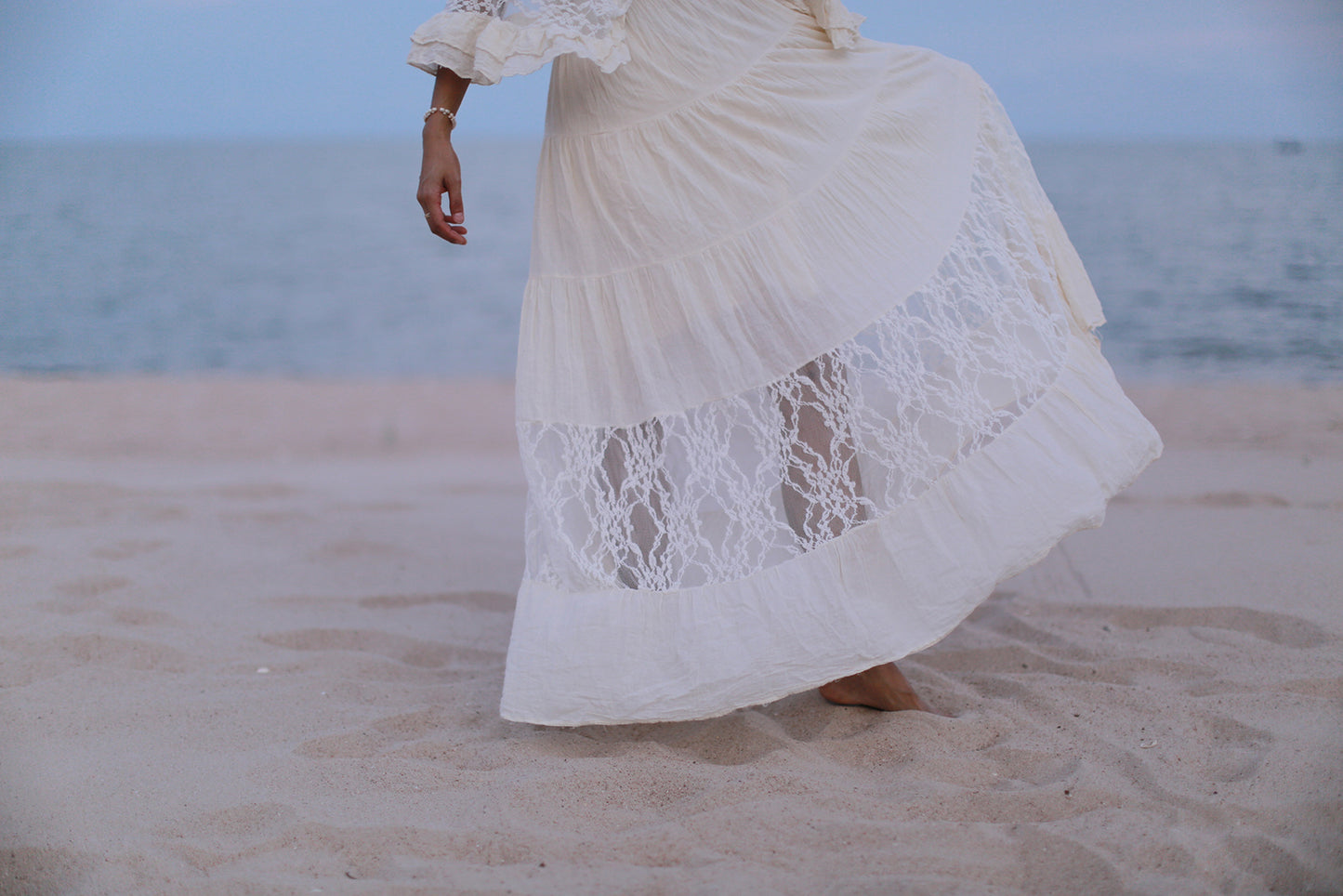 Kaftan Cotton Lace Dress Nuna