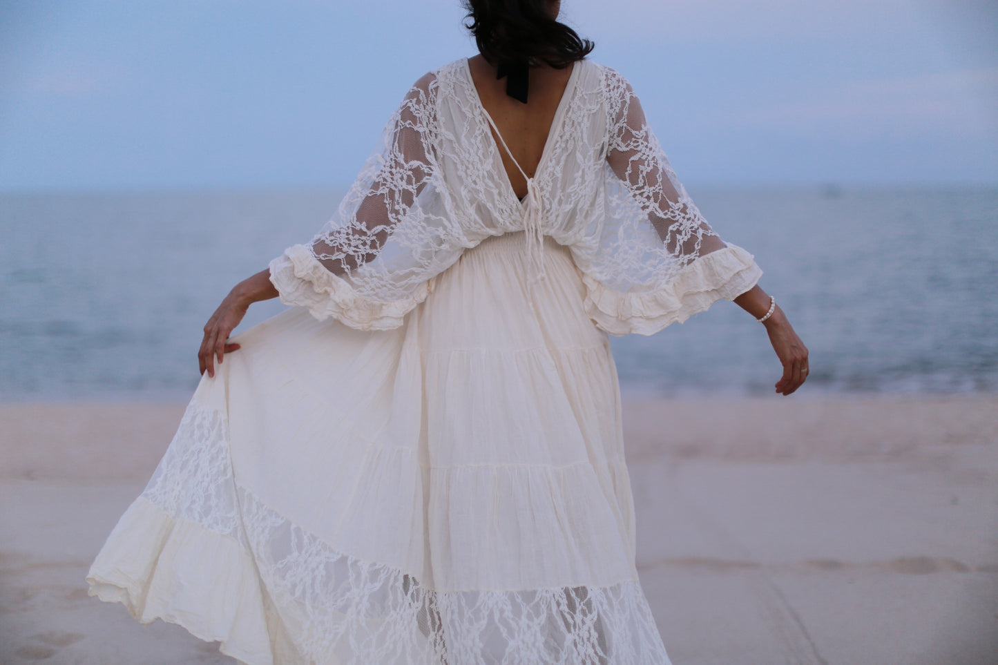 Kaftan Cotton Lace Dress Nuna