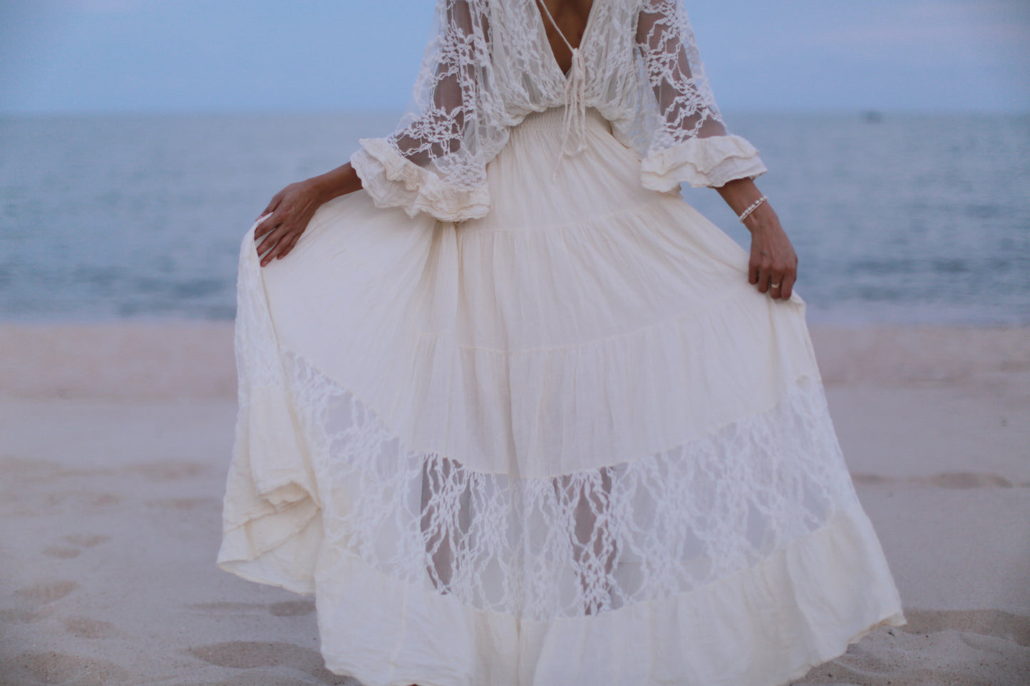 Kaftan Cotton Lace Dress Nuna