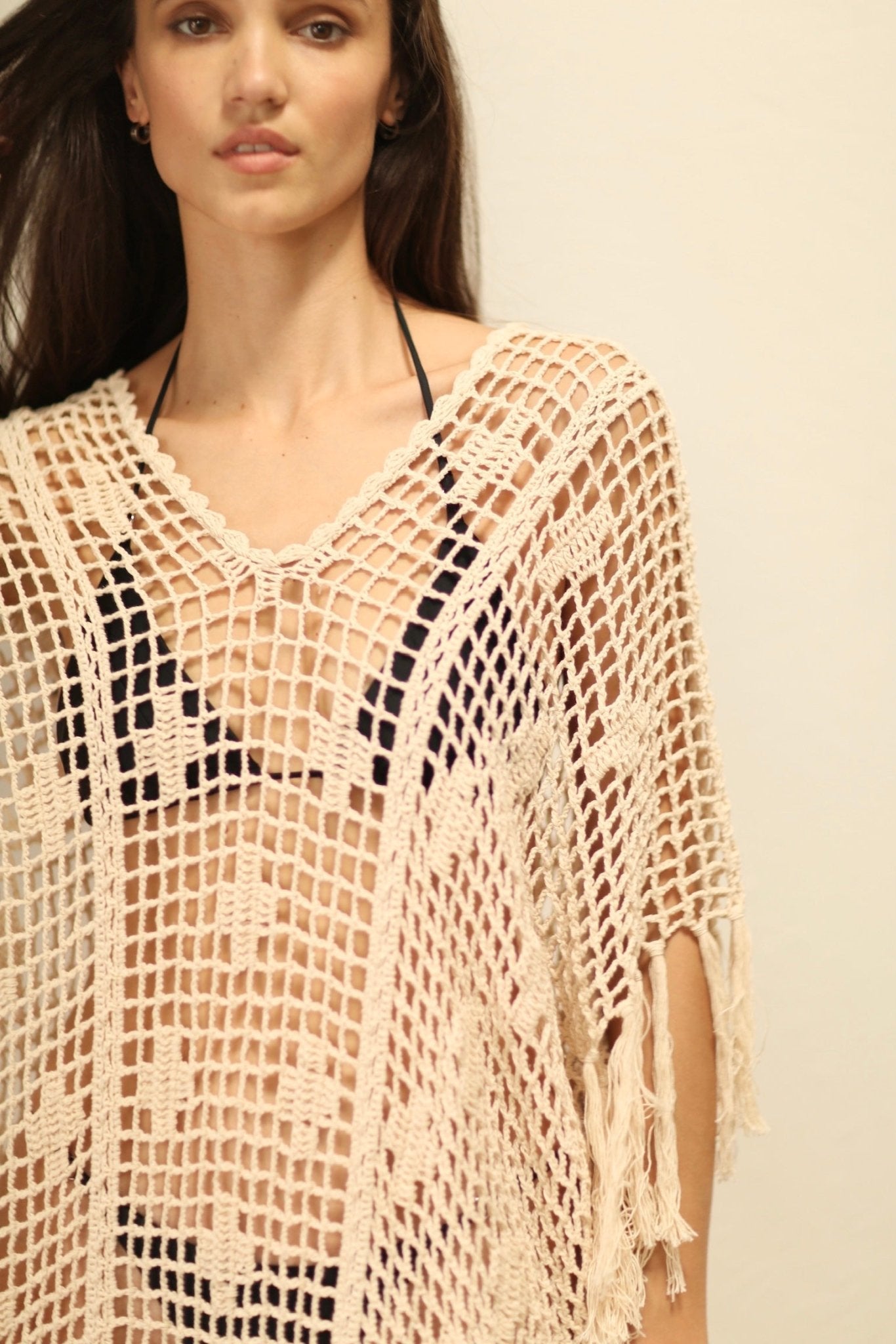 CONCODIA CROCHET KAFTAN DRESS - BANGKOK TAILOR CLOTHING STORE - HANDMADE CLOTHING