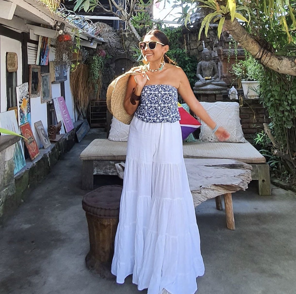COTTON FLARE PANTS LEYKA MOMO NEW YORK
