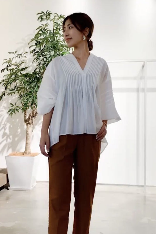 EASY TO WEAR COTTON TOP SUZAN - sustainably made MOMO NEW YORK sustainable clothing, slow fashion