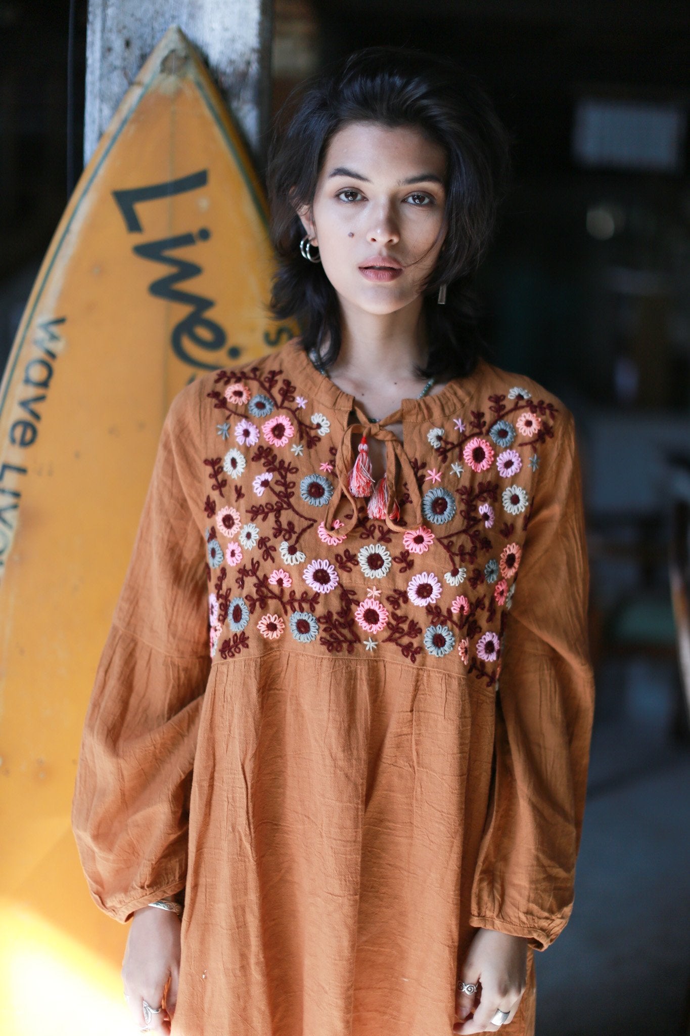 EMBROIDERED DRESS MALIKA MOMO NEW YORK