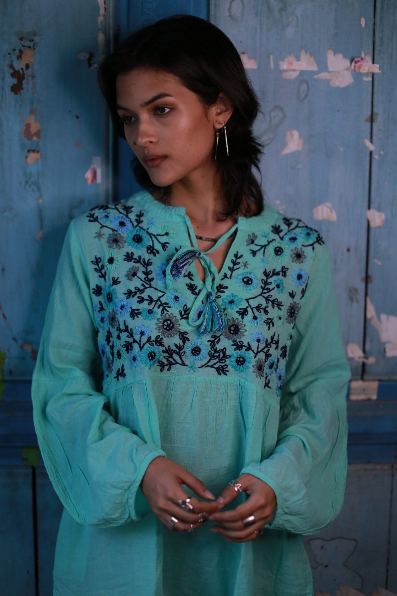 EMBROIDERED DRESS MALIKA MOMO NEW YORK