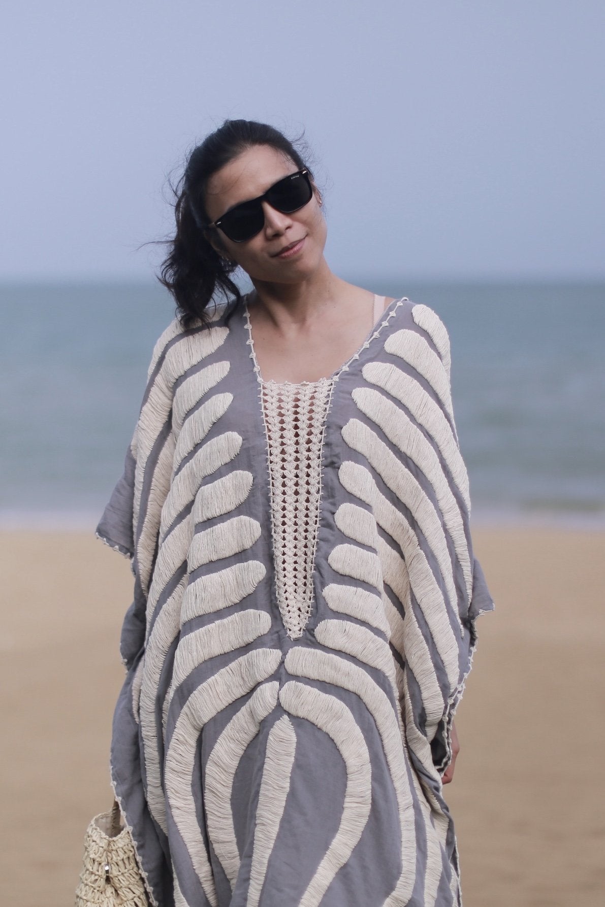EMBROIDERED KAFTAN MARIE CLAIRE MOMO NEW YORK