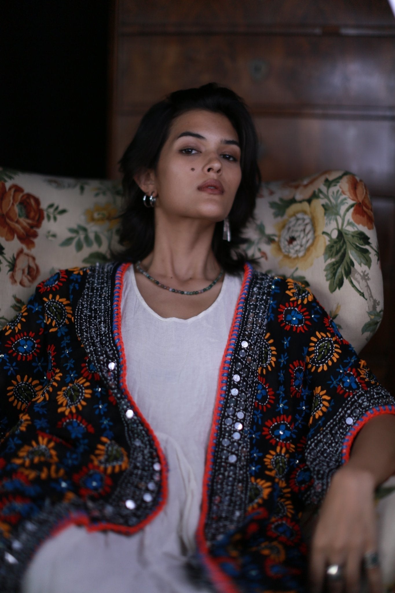 Embroidered Kimono Elida MOMONEWYORK