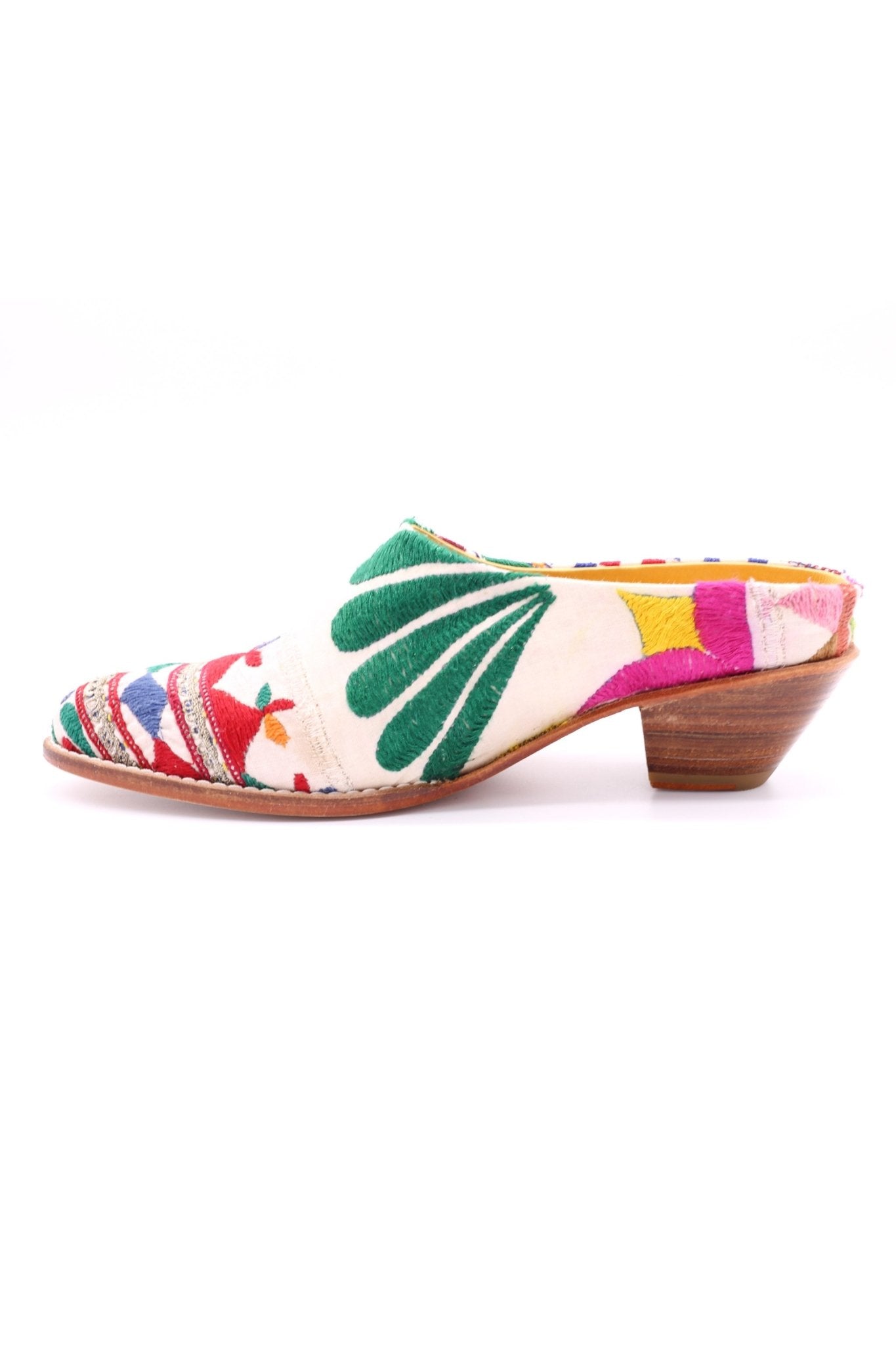 EMBROIDERED PATCHWORK MULES KONSTANZE MOMO NEW YORK