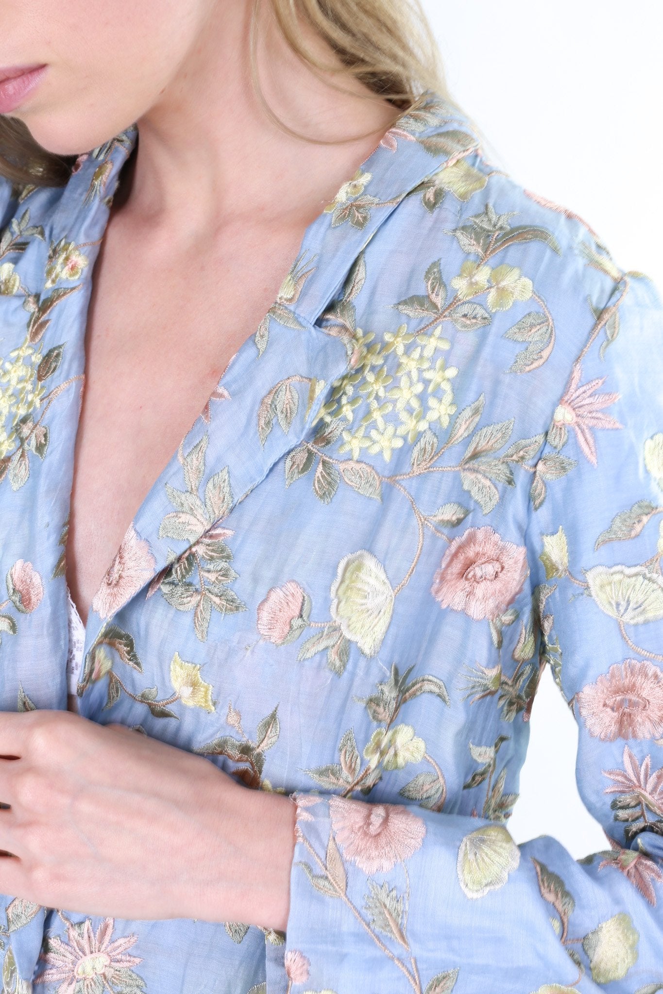 EMBROIDERED SUMMER BLAZER JACKET VALENTINA MOMO NEW YORK