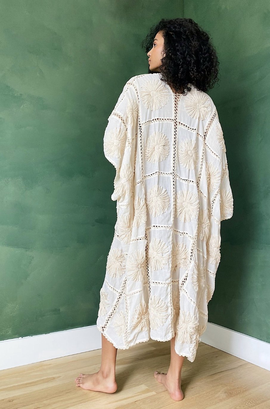 FLORA CROCHET KIMONO DUSTER MOMO NEW YORK