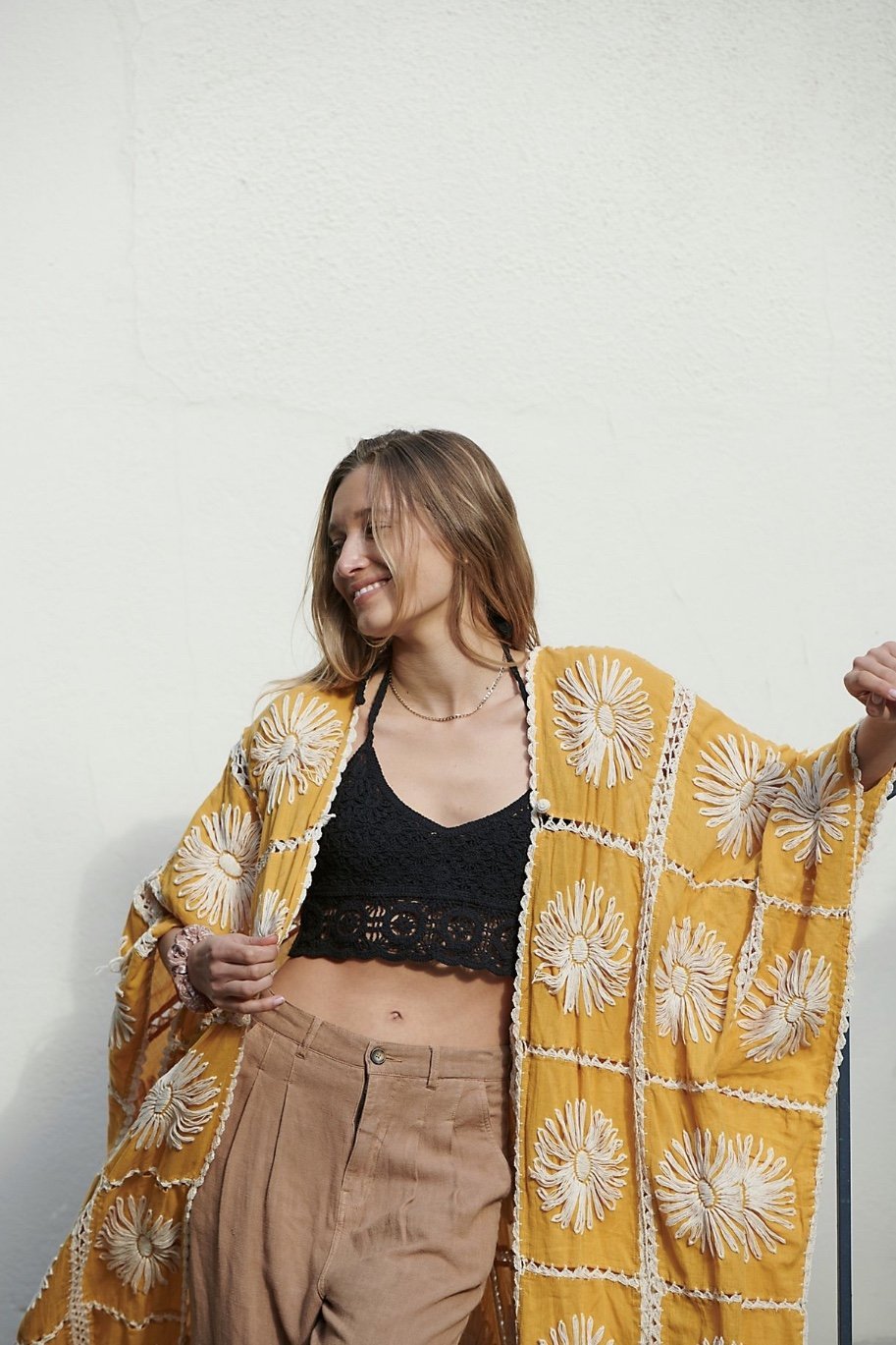 FLORA CROCHET KIMONO X FREE PEOPLE MOMO NEW YORK