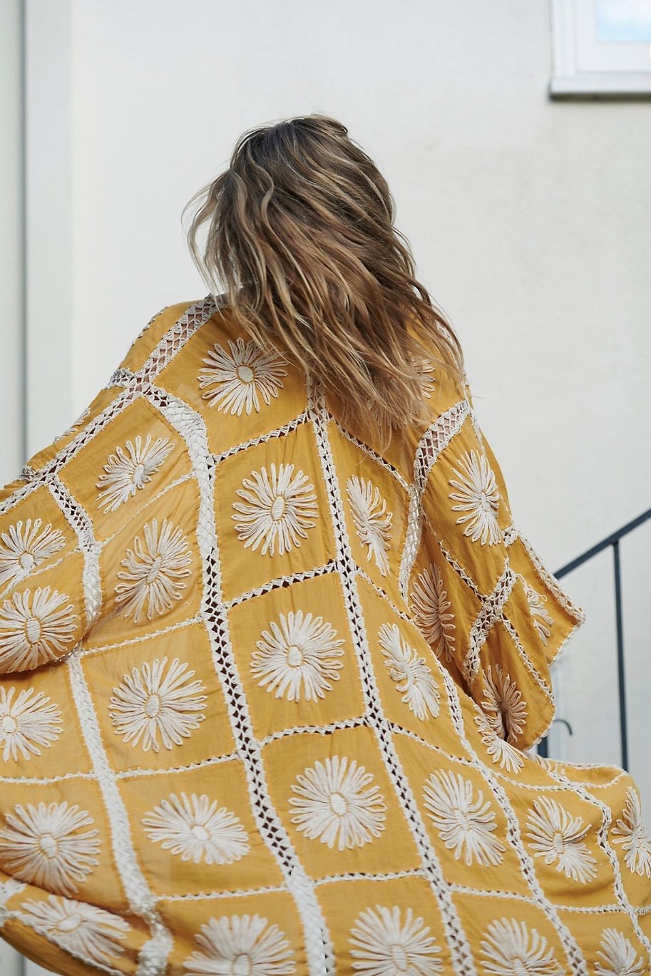 FLORA CROCHET KIMONO X FREE PEOPLE MOMO NEW YORK