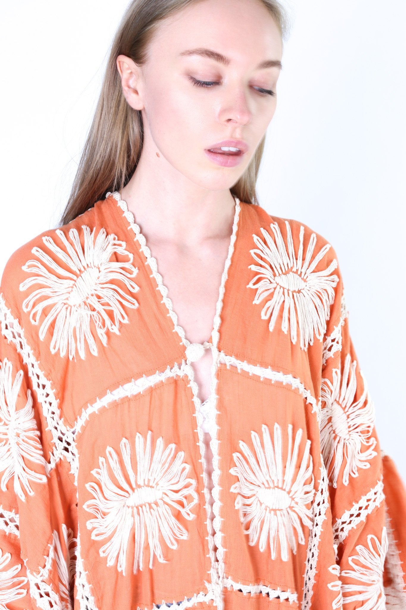 FLORA CROCHET KIMONO X FREE PEOPLE MOMO NEW YORK