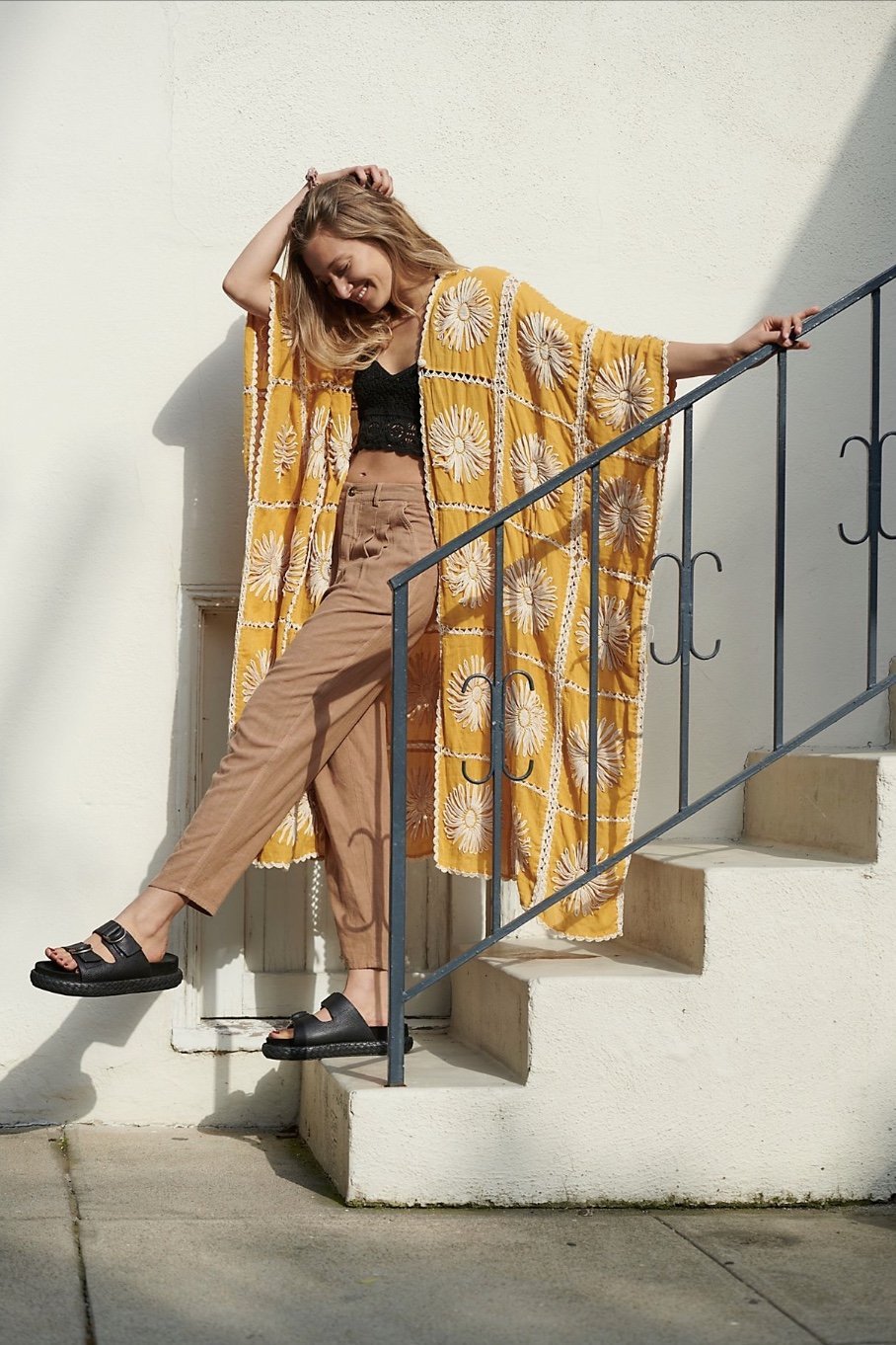 FLORA CROCHET KIMONO X FREE PEOPLE MOMO NEW YORK