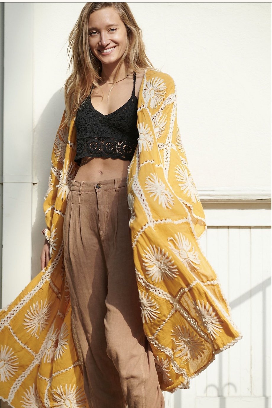 FLORA CROCHET KIMONO X FREE PEOPLE MOMO NEW YORK