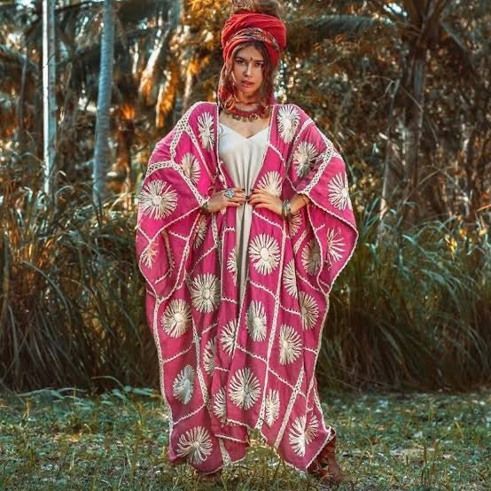 FLORA HAND CROCHET KIMONO - sustainably made MOMO NEW YORK sustainable clothing, crochet slow fashion