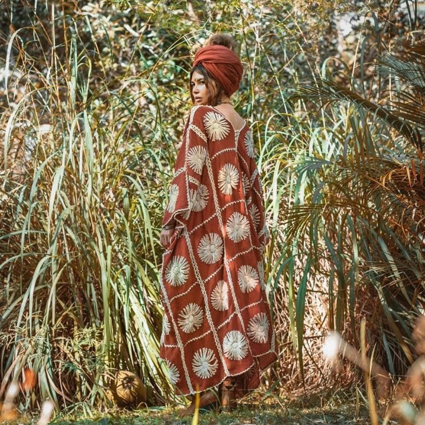 FLORA HAND CROCHET KIMONO - sustainably made MOMO NEW YORK sustainable clothing, crochet slow fashion