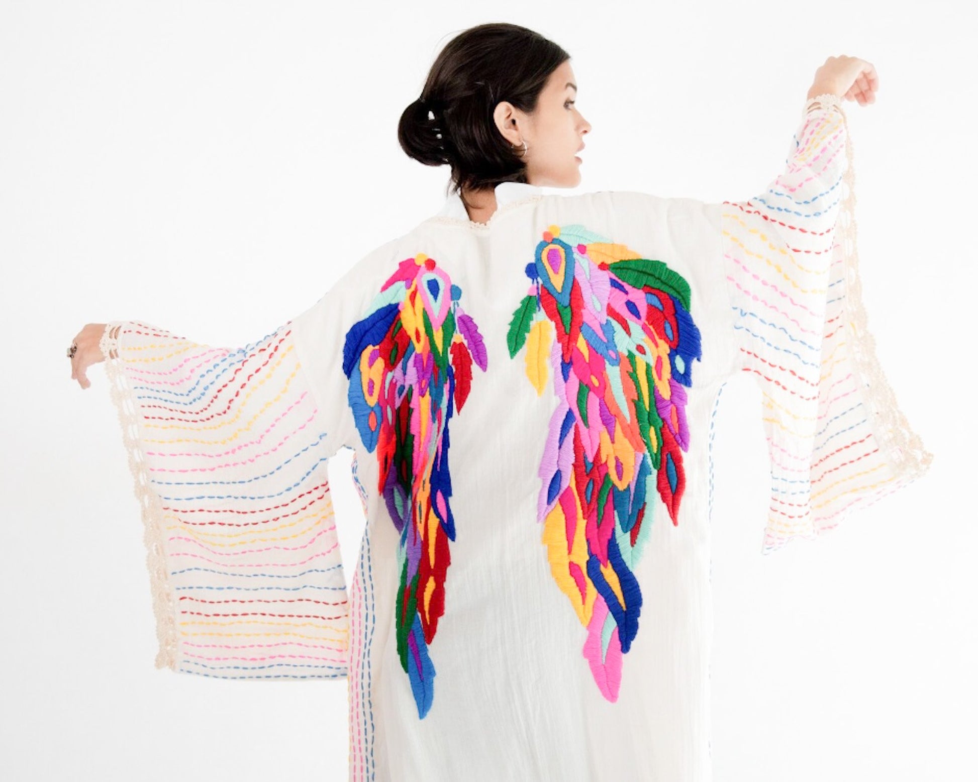 Kaftan Kimono Bila White MOMONEWYORK
