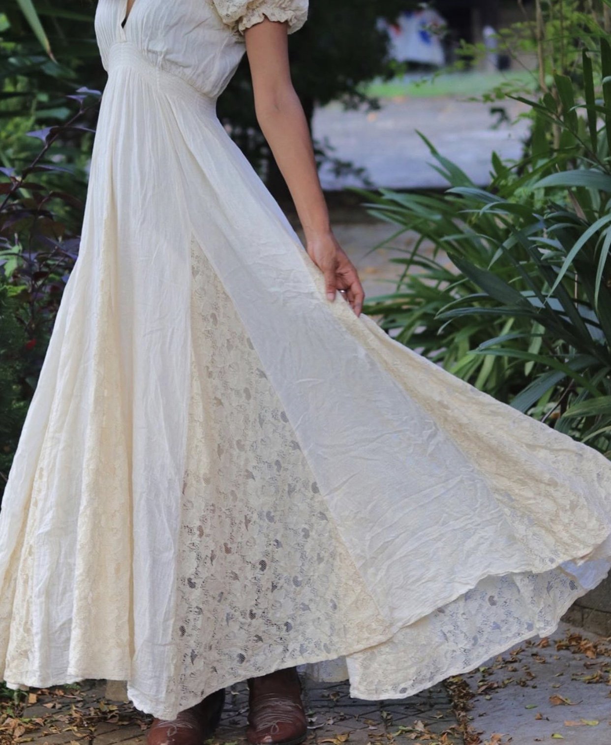 LACE COTTON DRESS NANCY MOMO NEW YORK